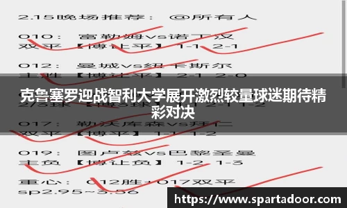 克鲁塞罗迎战智利大学展开激烈较量球迷期待精彩对决