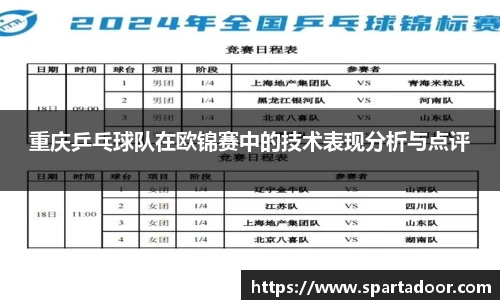 重庆乒乓球队在欧锦赛中的技术表现分析与点评